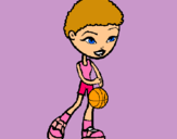 Dibujo Jugadora de básquet pintado por Karencitaah