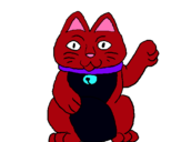 Dibujo Gato de la suerte pintado por KHJIGYFTYIII