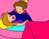 Dibujo La princesa durmiente y el príncipe pintado por moxiguer