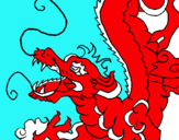 Dibujo Dragón japonés pintado por keibert