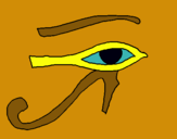 Dibujo Ojo Horus pintado por martitahc