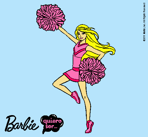 Dibujo Barbie animadora pintado por anachupi