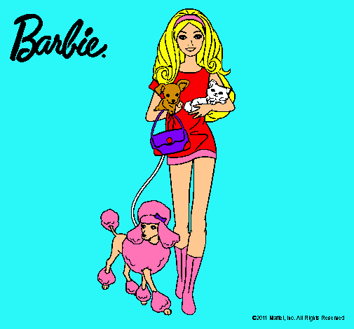 Barbie con sus mascotas