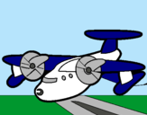 Dibujo Avión con aspas pintado por jasonsanz23