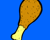 Dibujo Muslitos de pollo pintado por luuuuuuuu