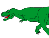 Dibujo Tiranosaurio rex pintado por turco