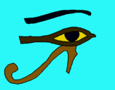 Dibujo Ojo Horus pintado por tutankamon
