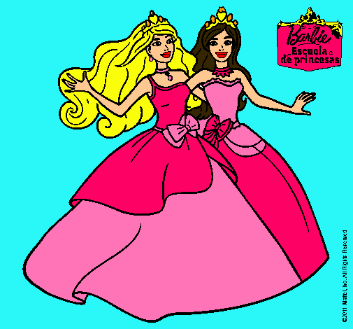 Barbie y su amiga súper felices