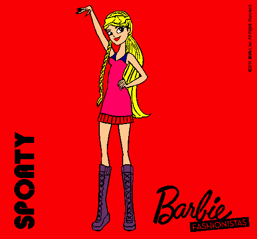 Dibujo Barbie Fashionista 4 pintado por lara280202