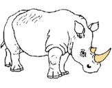 Dibujo Rinoceronte pintado por aaron21