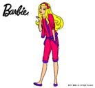 Dibujo Barbie con look casual pintado por clau8dia