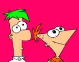 Dibujo Phineas y Ferb pintado por PALOMASS