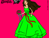 Dibujo Barbie vestida de novia pintado por liditin13132