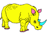 Dibujo Rinoceronte pintado por yuyuyu