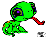 Dibujo Lagarto Littlest Pet Shop pintado por tongas