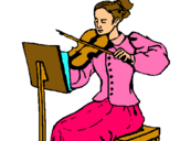 Dibujo Dama violinista pintado por marchijp