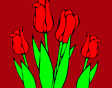 Dibujo Tulipanes pintado por 087847784986