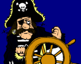 Dibujo Capitán pirata pintado por carlillos