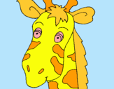 Dibujo Cara de jirafa pintado por miku1234