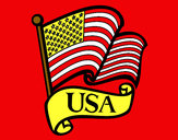 Dibujo Bandera de los Estados Unidos pintado por guadalupe-