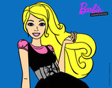 Dibujo Barbie con su vestido con lazo pintado por IslamEYM