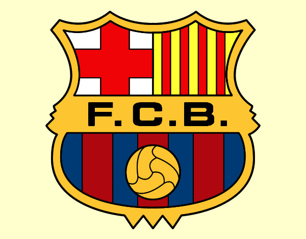 Dibujo Escudo del F.C. Barcelona pintado por uxi013