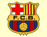 Dibujo Escudo del F.C. Barcelona pintado por uxi013