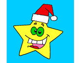 Dibujo estrella de navidad pintado por lococo