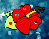 Dibujo Flor de lagunaria pintado por Zervesita