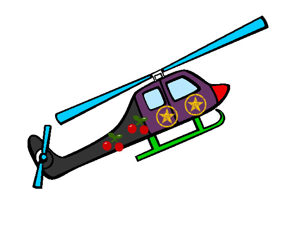 helicóptero colorido