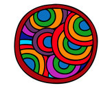 Dibujo Mandala circular pintado por auryn