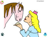 Dibujo Princesa y caballo pintado por Zervesita