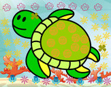 Dibujo Tortuga nadando pintado por amets
