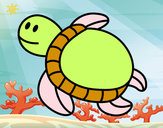 Dibujo Tortuga nadando pintado por Zervesita