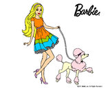 Dibujo Barbie paseando a su mascota pintado por gatita123
