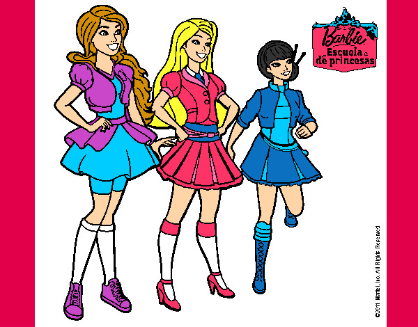 Dibujo Barbie y sus compañeros de equipo pintado por Emiflaq