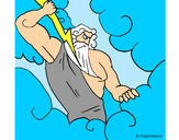 Dibujo Dios Zeus pintado por nacor