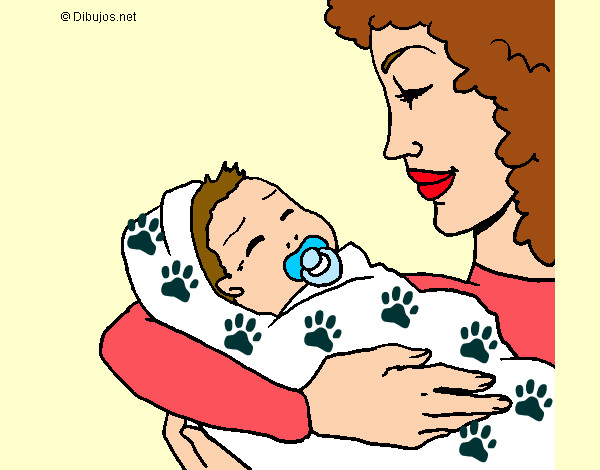 Dibujo Madre con su bebe II pintado por Laisha_66