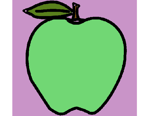 Dibujo manzana pintado por Zairita