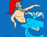 Dibujo Poseidón pintado por nacor