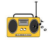 Dibujo Radio cassette 2 pintado por Astrid01