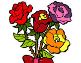 Dibujo Ramo de rosas pintado por berenaisss