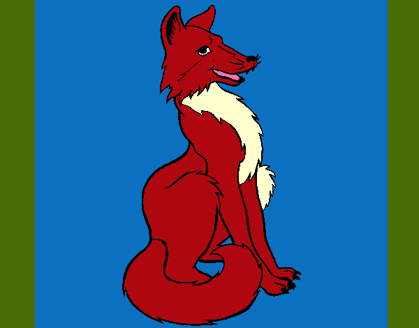 Dibujo Raposo rojo pintado por prault