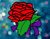 Dibujo Rosa, flor pintado por Itzel2012