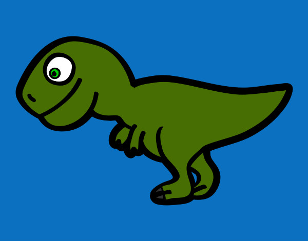 Dibujo Tiranosaurio rex joven pintado por blancapf11