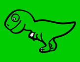 Dibujo Tiranosaurio rex joven pintado por lospiojos
