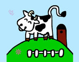 Dibujo Vaca feliz pintado por pupita