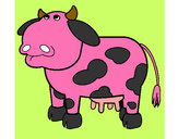 Dibujo Vaca pensativa pintado por gamiz