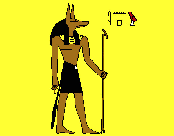 Dibujo Anubis pintado por alberto