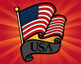 Dibujo Bandera de los Estados Unidos pintado por jennifer56